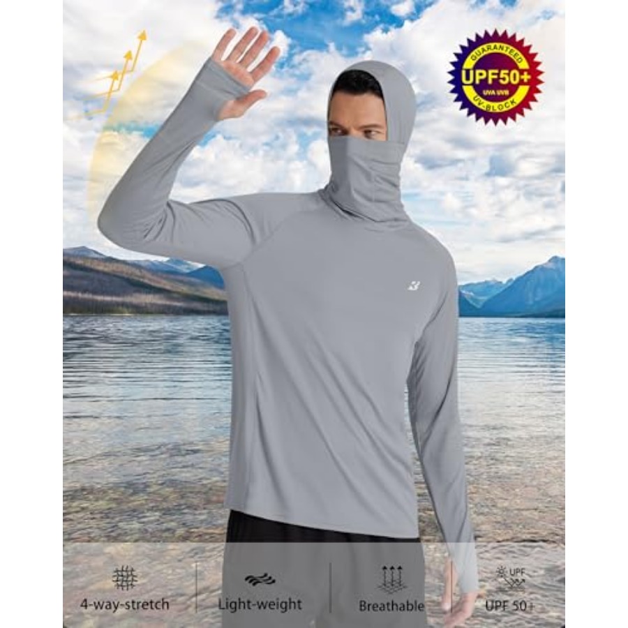 Roadbox UPF 50+ Men's Hooded F - Fishing Shirt Uv Protection recensione e prezzo
