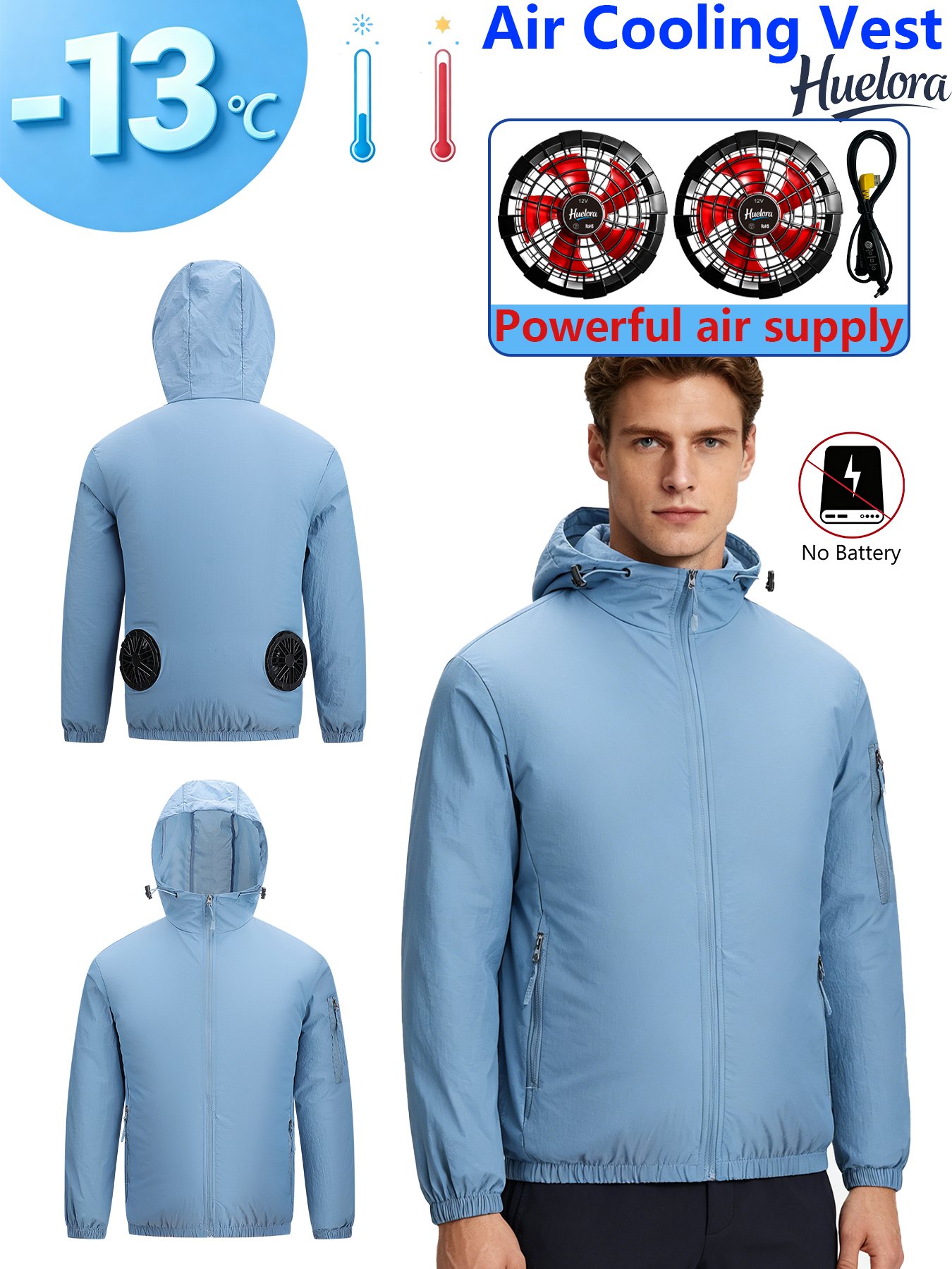 Men's Hooded USB Cooling Jacke - Fishing Hoodie recensione e prezzo