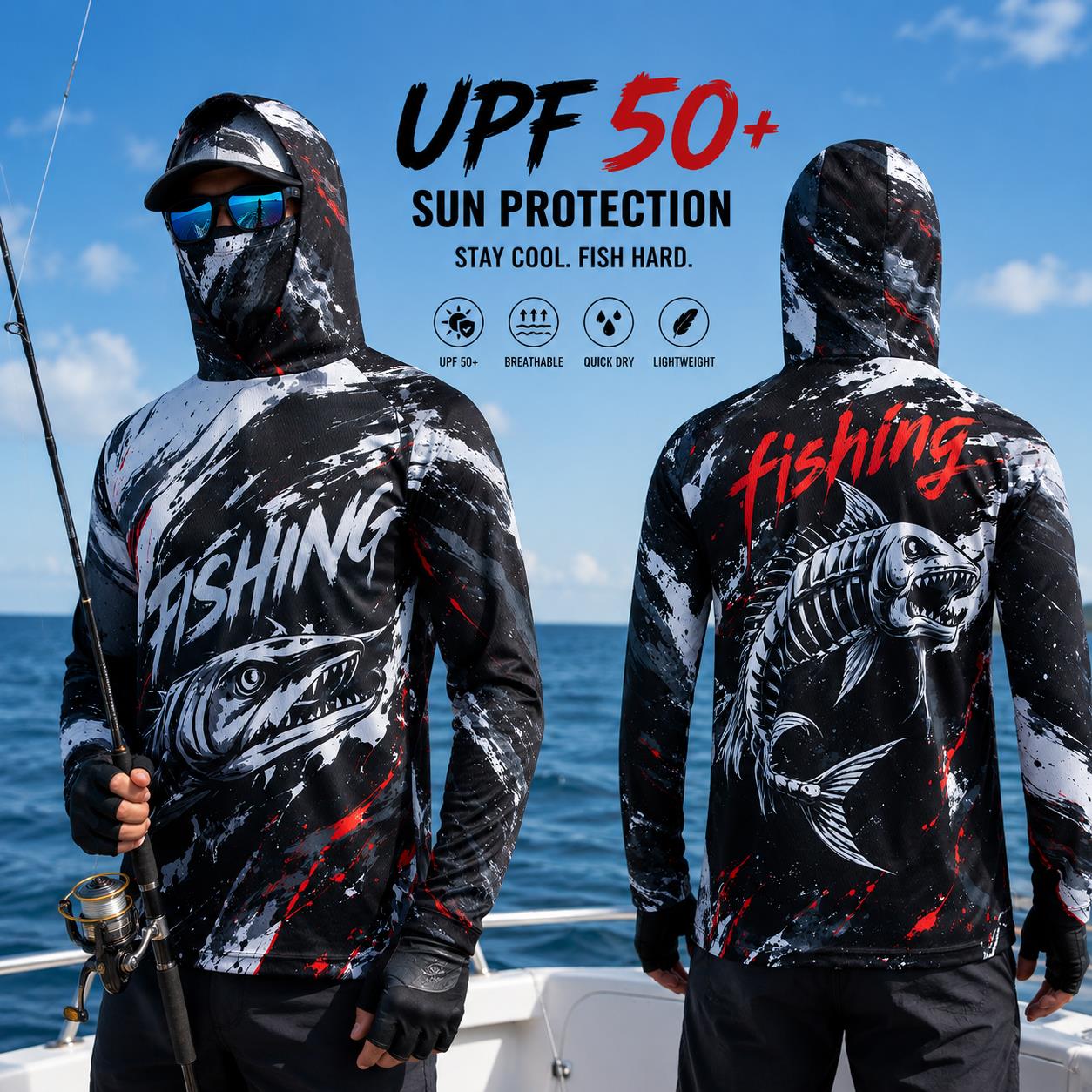 Men's Hooded Fishing Shirt UPF - Fishing Hoodie recensione e prezzo