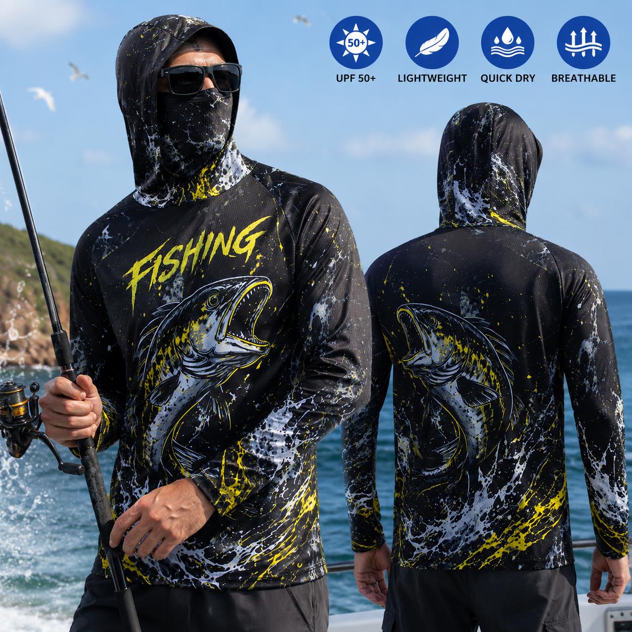 Men's Hooded Fishing Shirt UPF - Fishing Hoodie recensione e prezzo