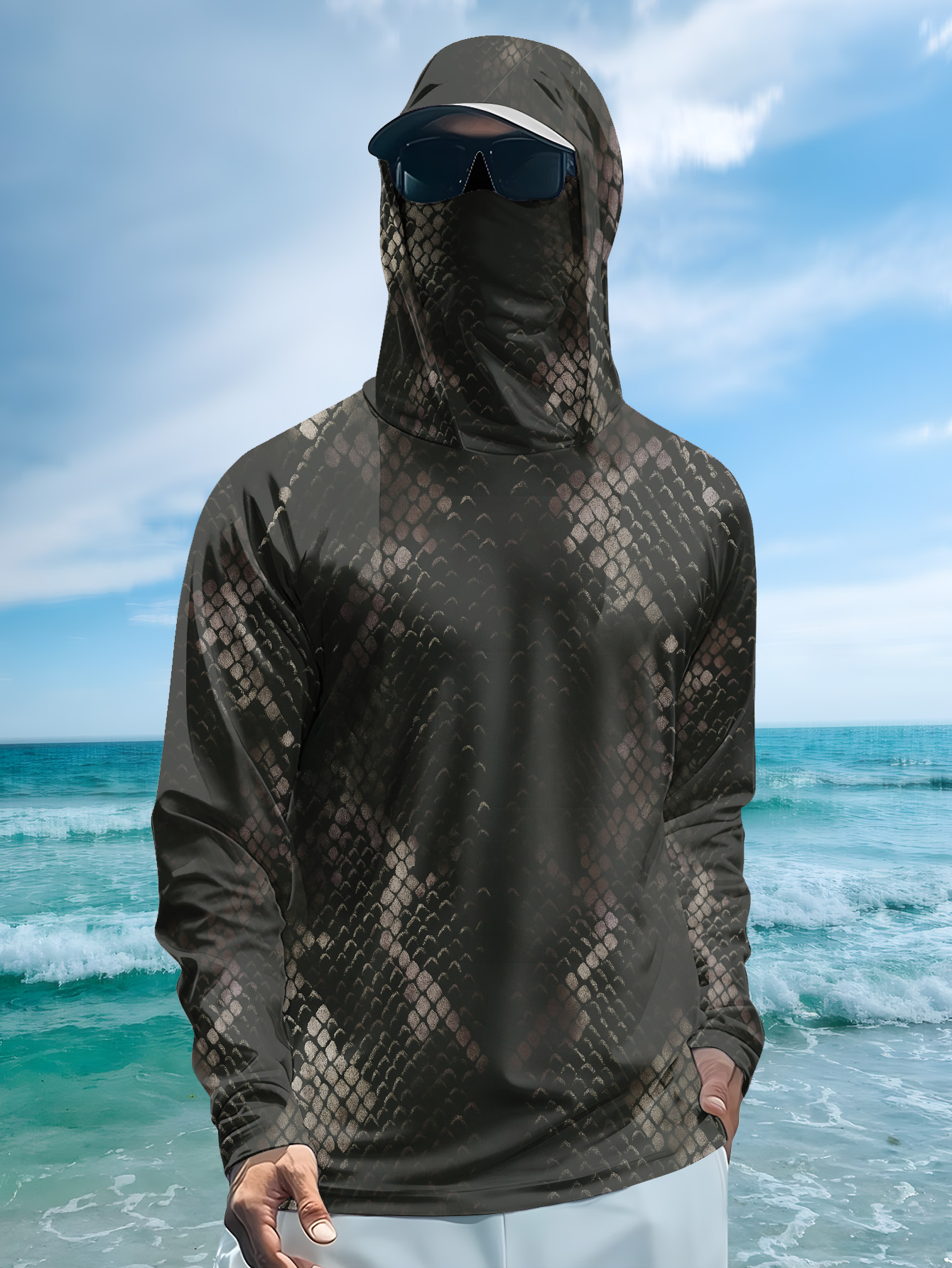 Men's Fishing Hooded Long-Slee - Fishing Shirt Uv Protection recensione e prezzo