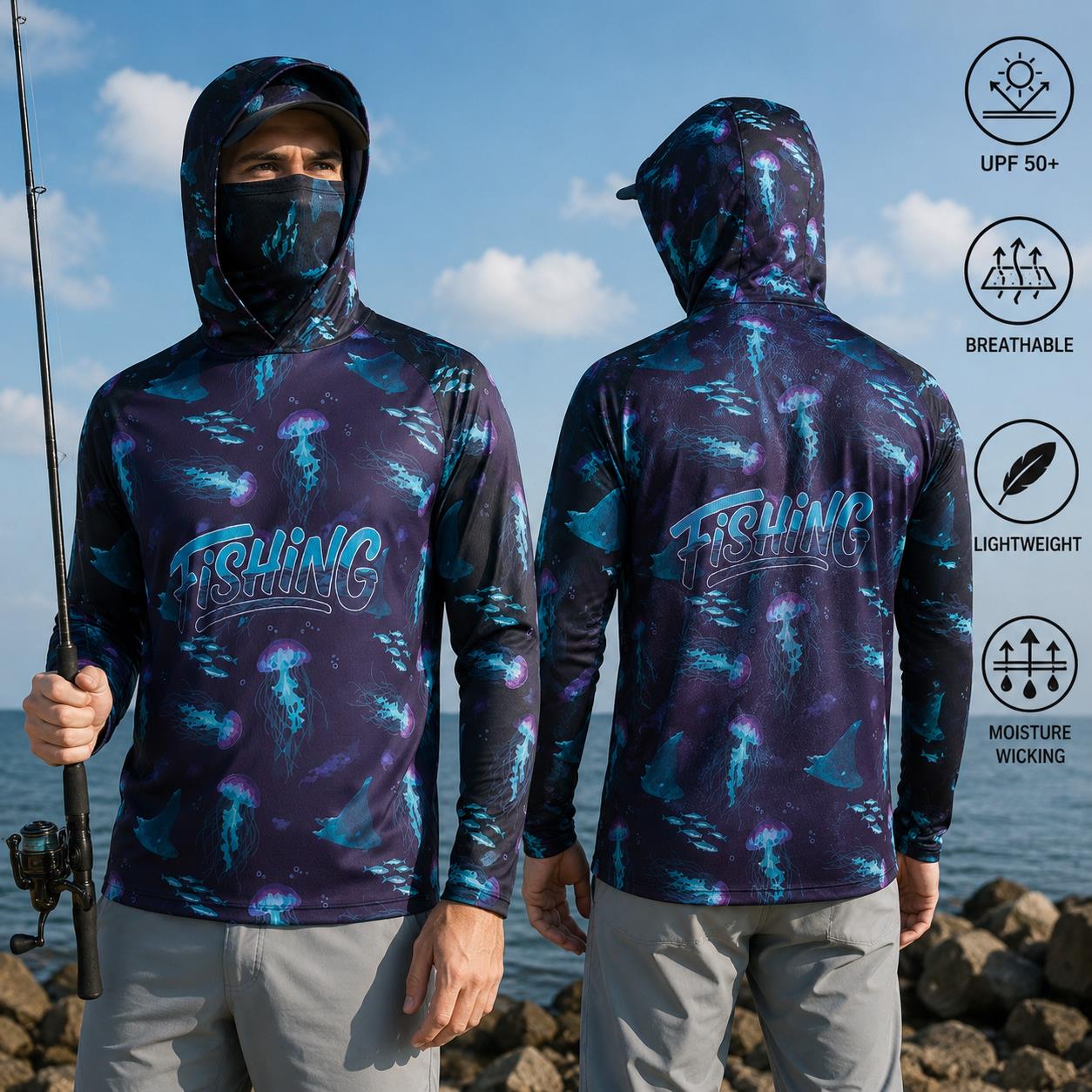 Fishing Shirt Hooded Men Fishi - Fishing Hoodie recensione e prezzo