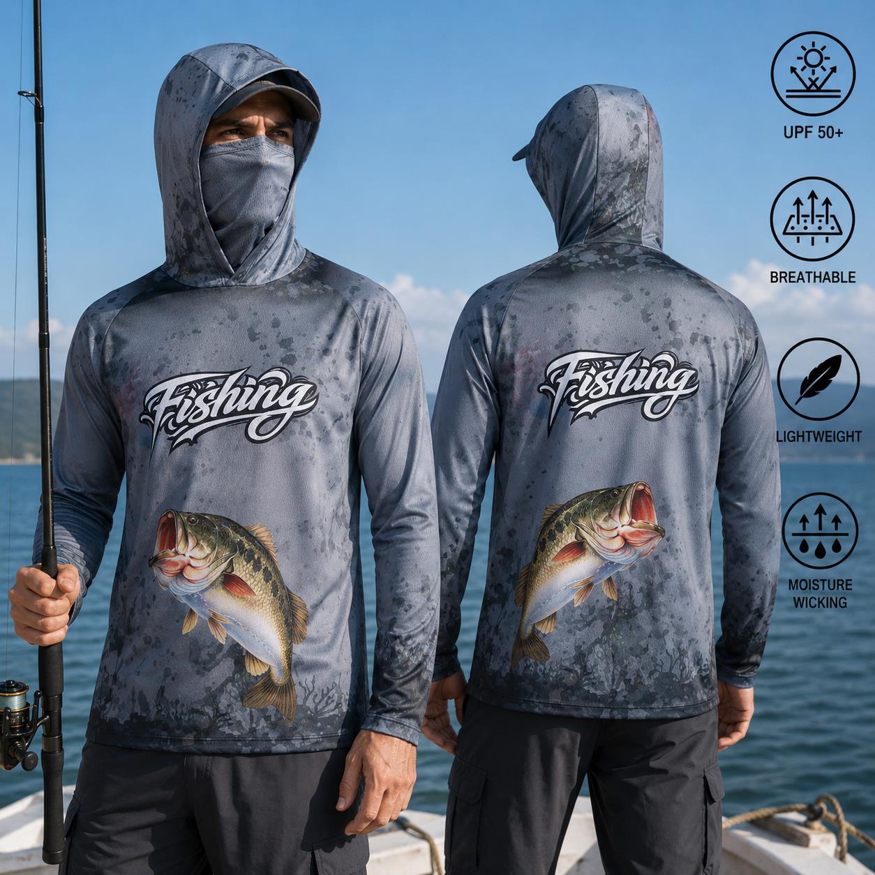 Fishing Shirt Hooded Men Fishi - Fishing Hoodie recensione e prezzo